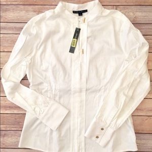 Antonio Melani White Long Sleeve Betsey Blouse